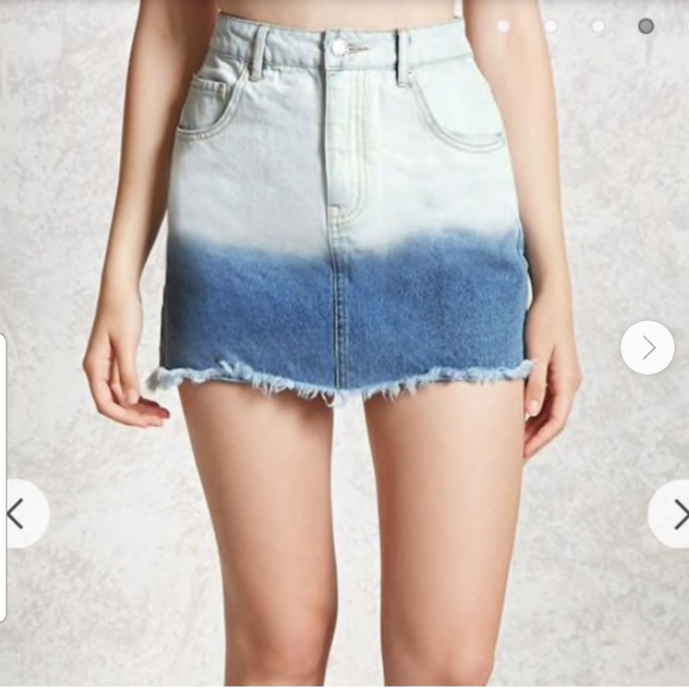 Forever 21 Denim Ombre Skirt